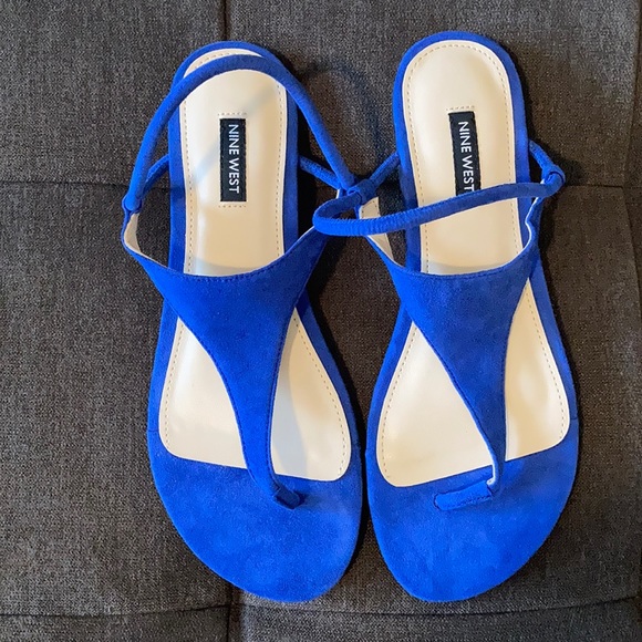 nine west blue sandals